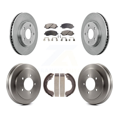 Rotors de frein à disque avant et arrière, plaquettes semi-métalliques et Kit de tambour pour Dodge Caliber
