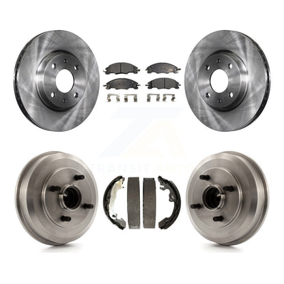 Rotors de frein à disque avant et arrière, plaquettes semi-métalliques et Kit de tambour pour Ford Focus
