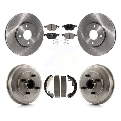 Rotors de frein à disque avant et arrière, plaquettes semi-métalliques et Kit de tambour pour Ford Focus