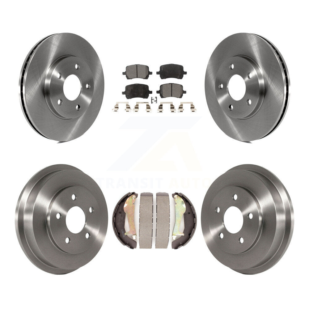 Rotors de frein à disque avant et arrière, plaquettes semi-métalliques et Kit de tambour pour Chevrolet HHR