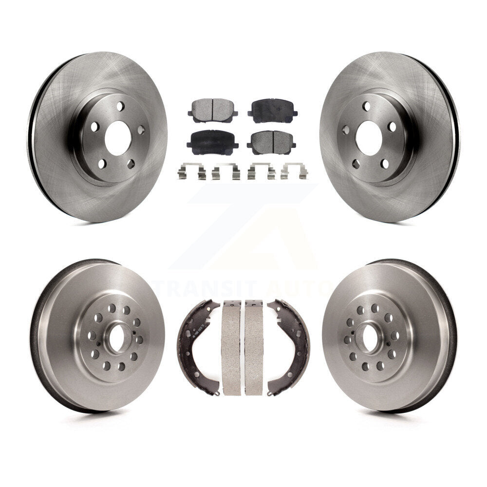 Kit de tambour à plaquettes semi-métalliques, Rotor de frein avant et arrière, pour Toyota Matrix Pontiac Vib