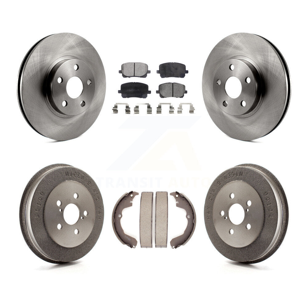 Kit de tambour à plaquettes semi-métalliques, Rotor de frein avant et arrière, pour Toyota Matrix Pontiac Vib