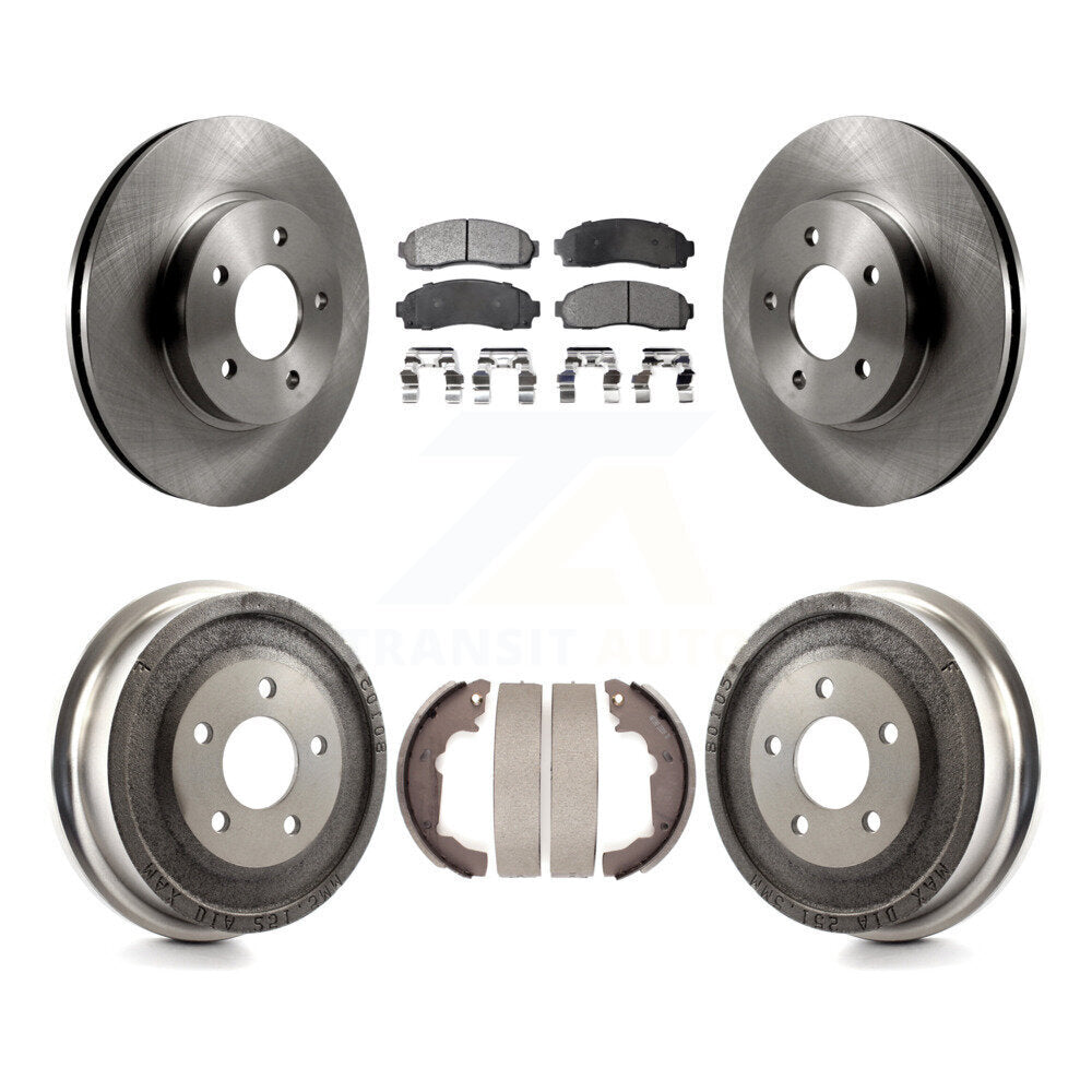 Rotors de frein à disque avant et arrière, Kit de tambour à plaquettes semi-métalliques pour Saturn Vue Chevrole