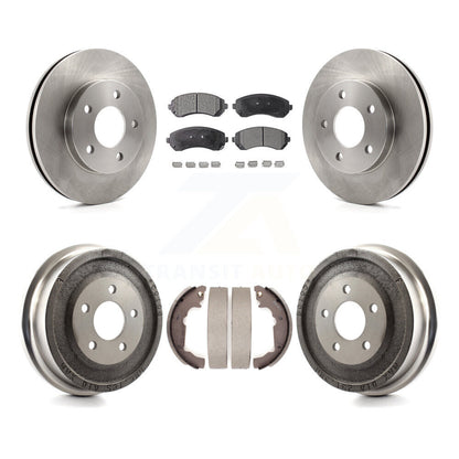 Rotors de frein à disque avant et arrière, plaquettes semi-métalliques et Kit de tambour pour Pontiac Aztek