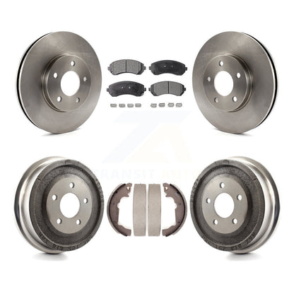 Rotors de frein à disque avant et arrière, plaquettes semi-métalliques et Kit de tambour pour Pontiac Aztek