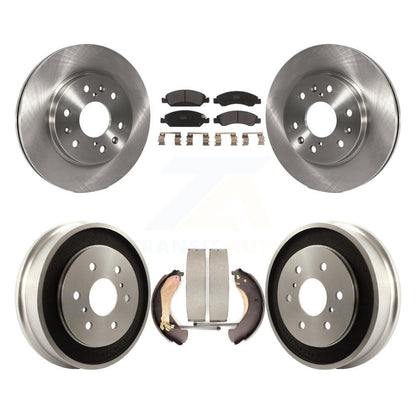 Rotors de frein avant et arrière, Kit de plaquettes et de tambour semi-métalliques pour Chevrolet GMC Silverad