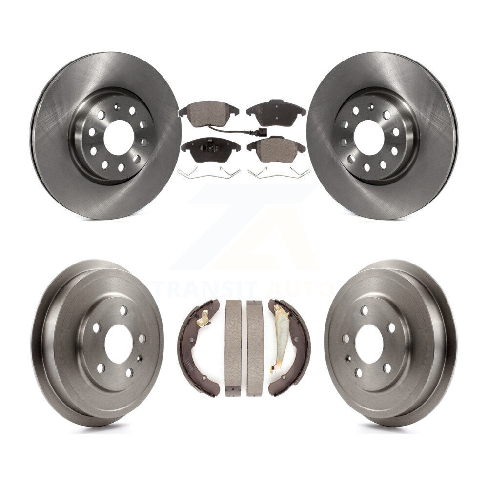 Rotors de frein avant et arrière, Kit de plaquettes et de tambour semi-métalliques pour Volkswagen Jetta Beetl