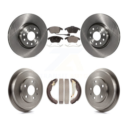 Rotors de frein avant et arrière, Kit de plaquettes et de tambour semi-métalliques pour Volkswagen Jetta Beetl