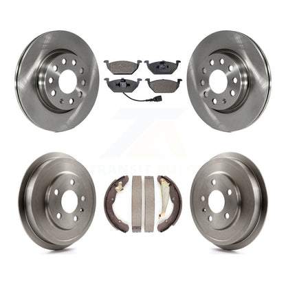 Rotors de frein à disque avant et arrière, Kit de tampons et de tambour semi-métalliques pour Volkswagen Jett