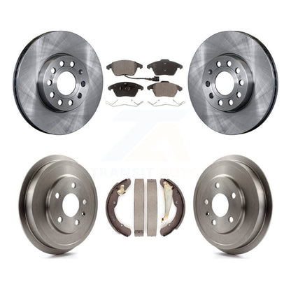 Rotors de frein avant et arrière, Kit de plaquettes et de tambour semi-métalliques pour Volkswagen Jetta Beetl