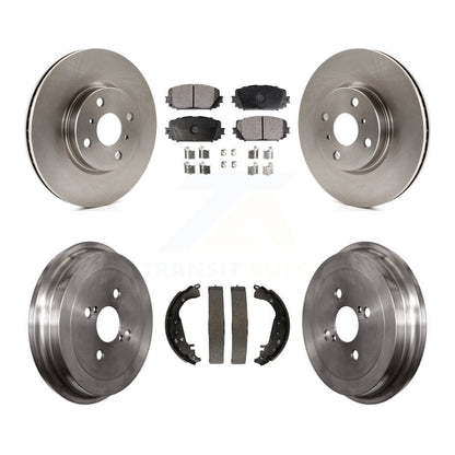 Rotors de frein avant et arrière, Kit de tambour à plaquettes semi-métalliques pour Toyota Yaris S 2012 – 2013