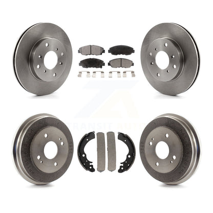 Rotors de frein à disque avant et arrière, plaquettes semi-métalliques et Kit de tambour pour Honda Accord