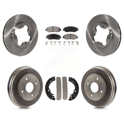 Rotors de frein à disque avant et arrière, plaquettes semi-métalliques et Kit de tambour pour Honda Accord