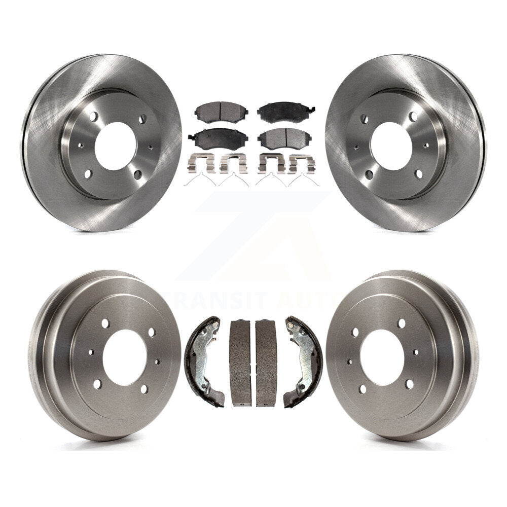Rotors de frein à disque avant et arrière, plaquettes semi-métalliques et Kit de tambour pour Hyundai Elantr