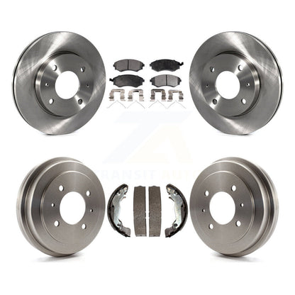 Rotors de frein à disque avant et arrière, plaquettes semi-métalliques et Kit de tambour pour Hyundai Elantr