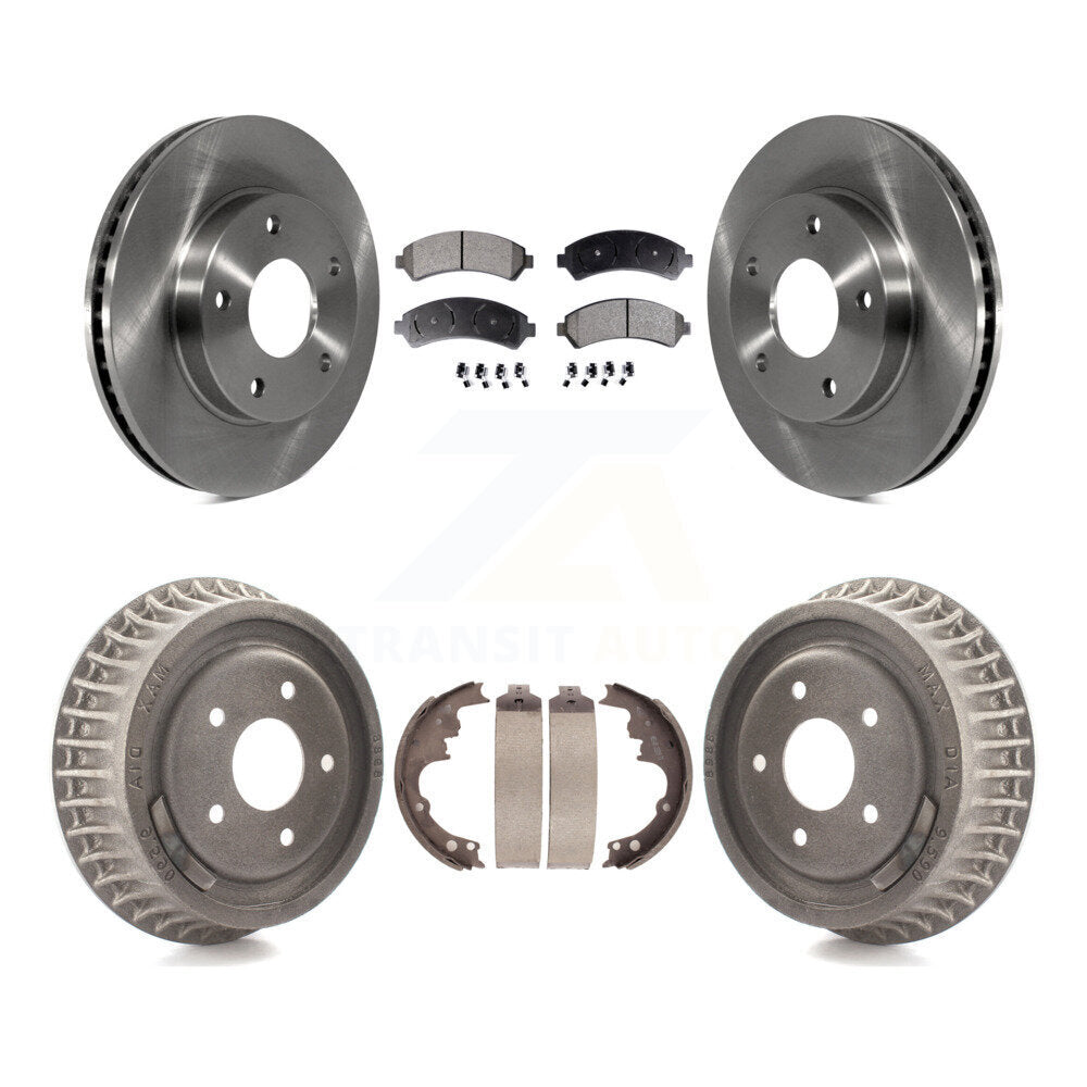 Rotors de frein avant et arrière, Kit de plaquettes et de tambour semi-métalliques pour Chevrolet S10 4W 98-03