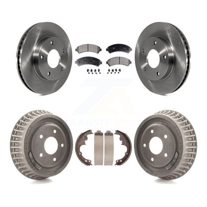 Rotors de frein avant et arrière, Kit de plaquettes et de tambour semi-métalliques pour Chevrolet S10 4W 98-03