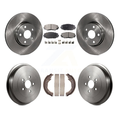 Rotors de frein à disque avant et arrière, plaquettes semi-métalliques et Kit de tambour pour Toyota Corolla