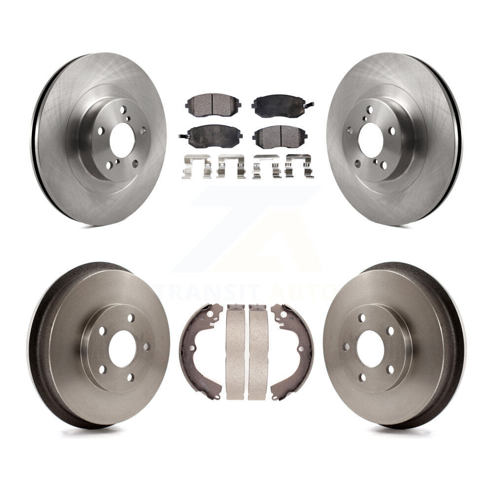 Rotors de frein avant et arrière, Kit de plaquettes et de tambour semi-métalliques pour Subaru Forester Imprez