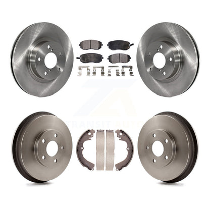 Rotors de frein à disque avant et arrière, plaquettes semi-métalliques et Kit de tambour pour Subaru Impreza
