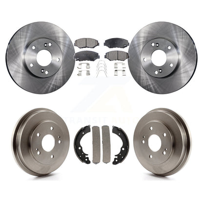 Rotors de frein à disque avant et arrière, Kit de tampons et de tambour semi-métalliques pour Honda Accord Fi