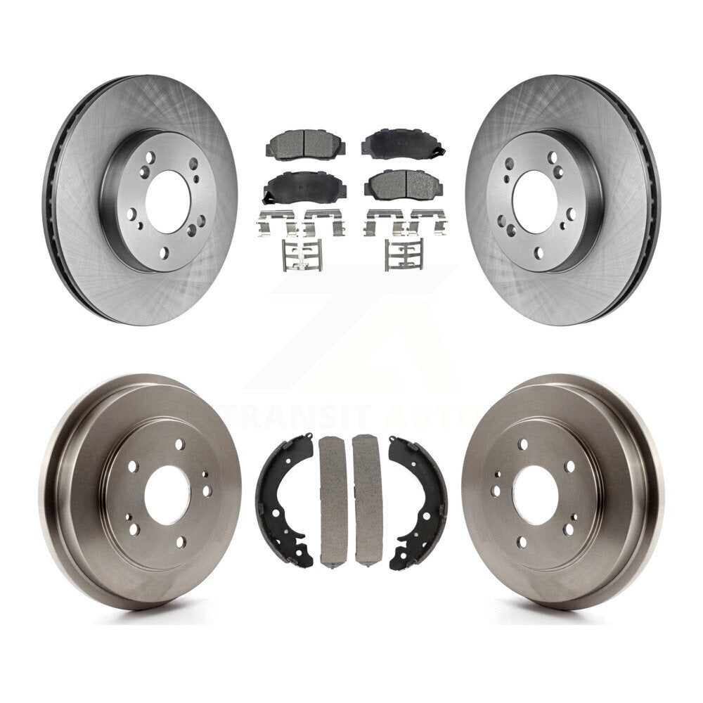 Rotors de frein à disque avant et arrière, Kit de tambour à plaquettes semi-métalliques pour Honda CR-1997 – 2001