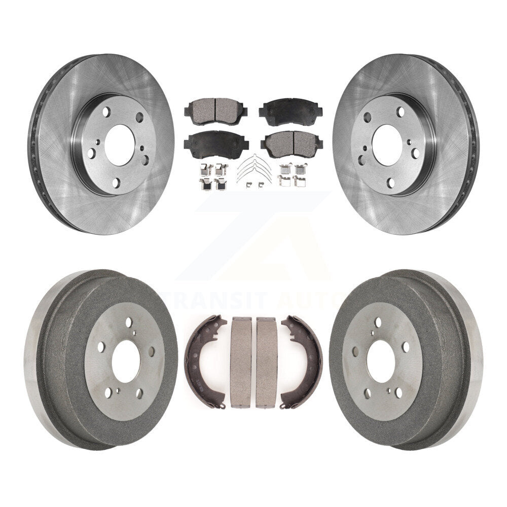 Rotors de frein à disque avant et arrière, plaquettes semi-métalliques et Kit de tambour pour Toyota Camry