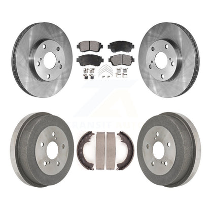 Rotors de frein à disque avant et arrière, plaquettes semi-métalliques et Kit de tambour pour Toyota Camry