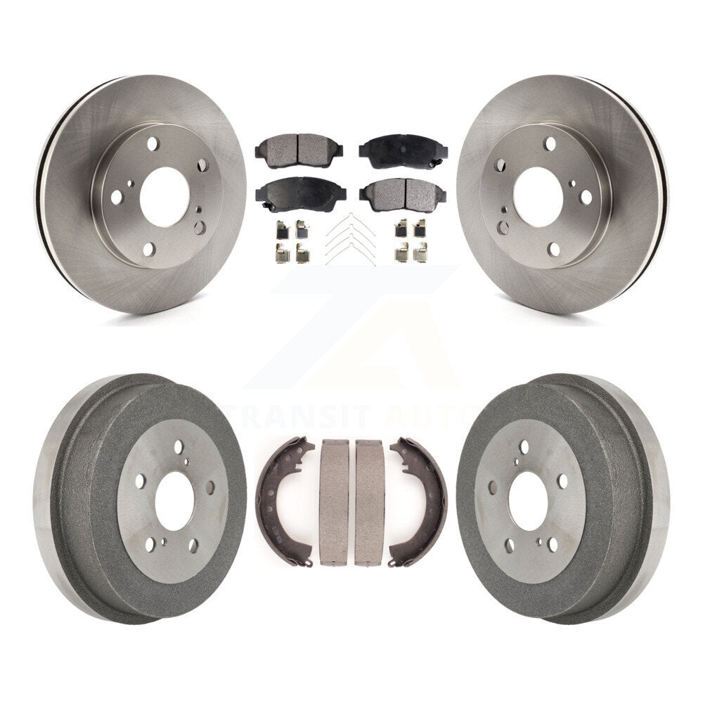 Rotor de frein à disque avant et arrière, Kit de plaquettes et de tambour semi-métalliques pour Toyota Camry 2.2