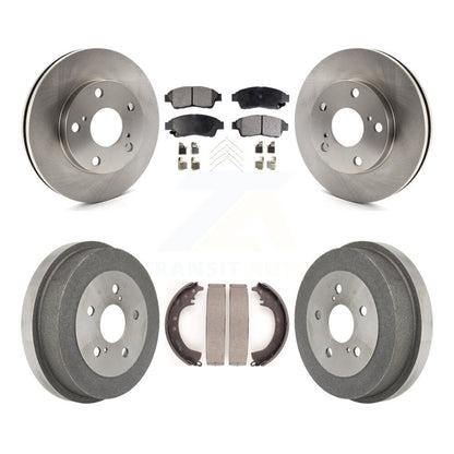 Rotor de frein à disque avant et arrière, Kit de plaquettes et de tambour semi-métalliques pour Toyota Camry 2.2
