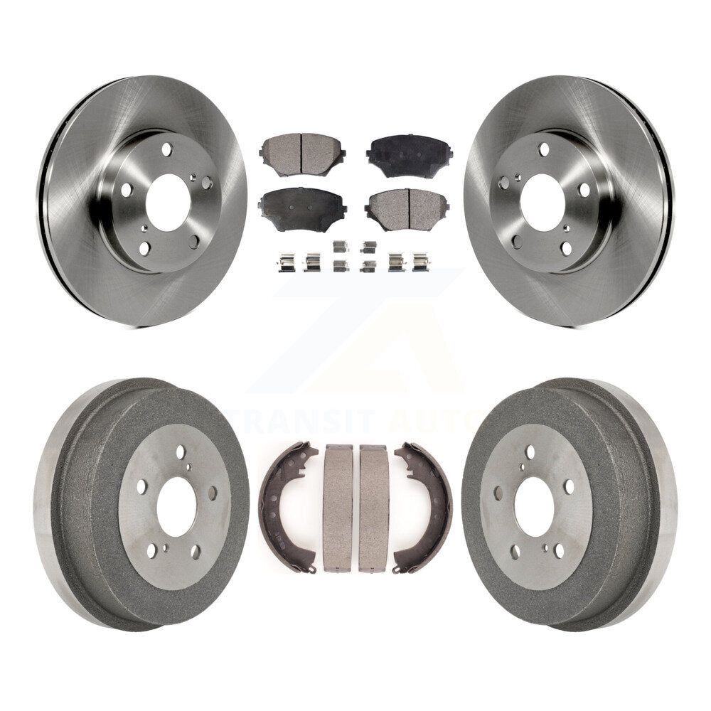 Kit de plaquettes et de tambour semi-métalliques, Rotor de frein avant et arrière, pour moteur à gaz Toyota RAV4