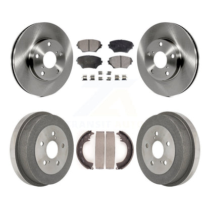 Kit de plaquettes et de tambour semi-métalliques, Rotor de frein avant et arrière, pour moteur à gaz Toyota RAV4