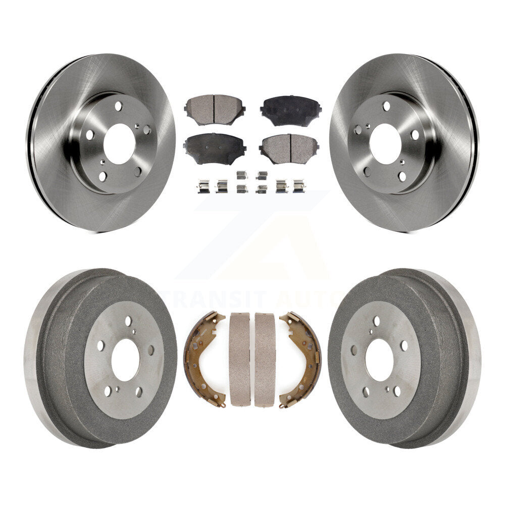 Rotors de frein à disque avant et arrière, plaquettes semi-métalliques et Kit de tambour pour Toyota RAV4