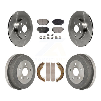 Rotors de frein à disque avant et arrière, plaquettes semi-métalliques et Kit de tambour pour Toyota RAV4
