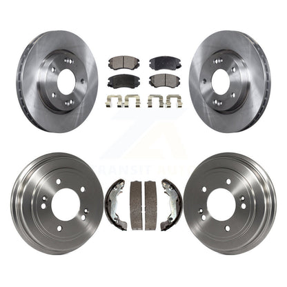 Rotors de frein à disque avant et arrière, plaquettes semi-métalliques et Kit de tambour pour Hyundai Elantr