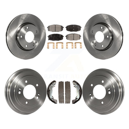 Rotors de frein à disque avant et arrière, plaquettes semi-métalliques et Kit de tambour pour Hyundai Elantr