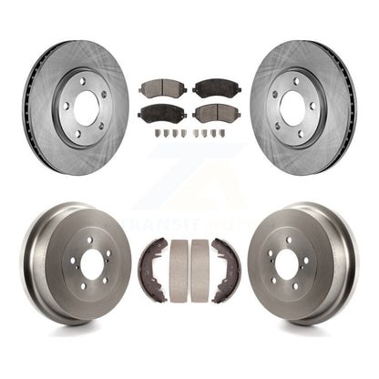 Rotor de frein à disque avant et arrière, Kit de plaquettes et de tambour semi-métalliques pour Dodge Grand Carava