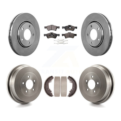 Kit de plaquettes et de tambour semi-métalliques, Rotor de frein avant et arrière, pour Dodge caravane Chrysler