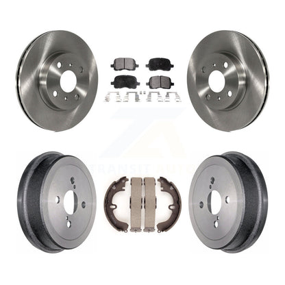 Rotors de frein à disque avant et arrière, plaquettes semi-métalliques et Kit de tambour pour Toyota Corolla