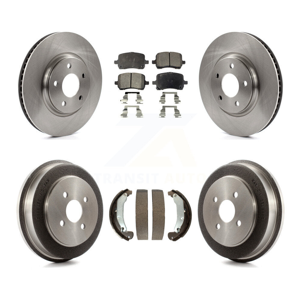 Rotors de frein à disque avant et arrière, plaquettes semi-métalliques et Kit de tambour pour Pontiac Pursui