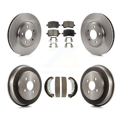 Rotors de frein à disque avant et arrière, plaquettes semi-métalliques et Kit de tambour pour Pontiac Pursui