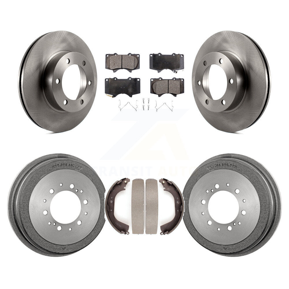 Rotors de frein à disque avant et arrière, plaquettes semi-métalliques et Kit de tambour pour Toyota Tundra