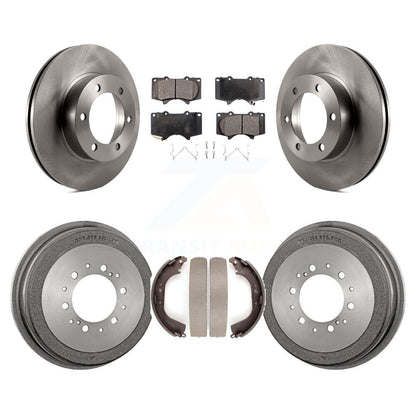 Rotors de frein à disque avant et arrière, plaquettes semi-métalliques et Kit de tambour pour Toyota Tundra