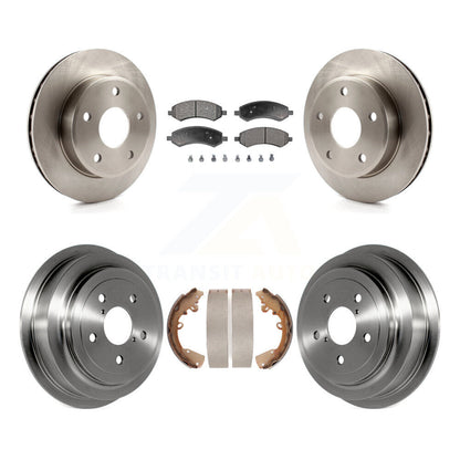 Rotors de frein avant et arrière, Kit de plaquettes et de tambour semi-métalliques pour Dakota Dodge Ram Raide
