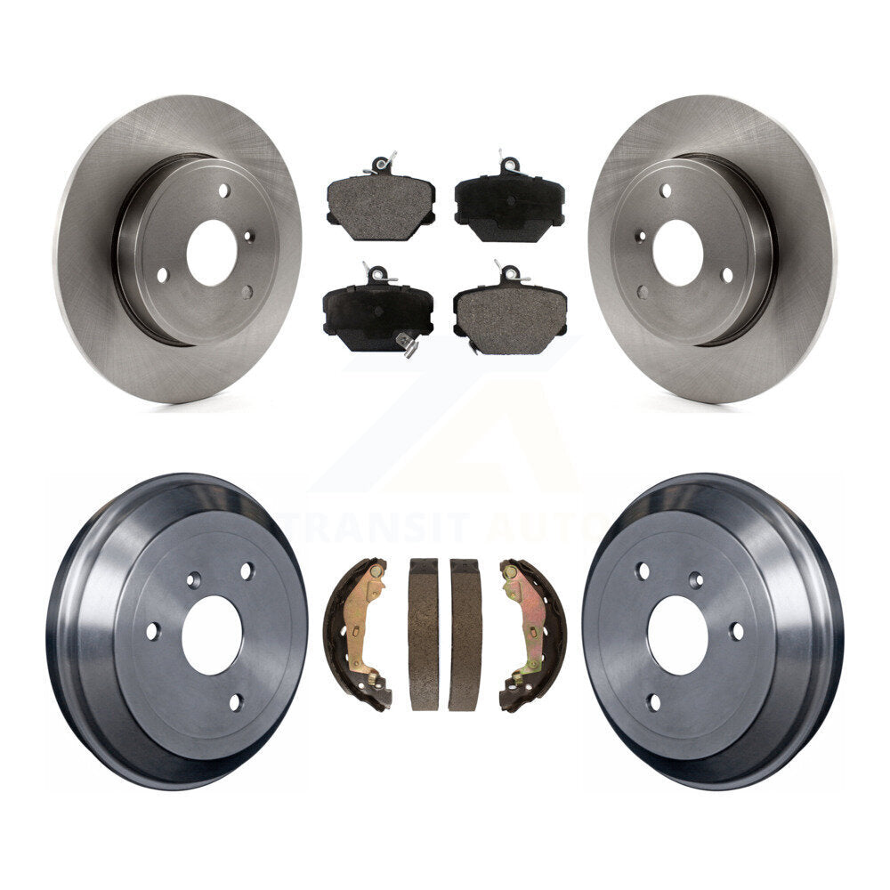 Rotors de frein à disque avant et arrière, plaquettes semi-métalliques et Kit de tambour pour Smart Fortwo