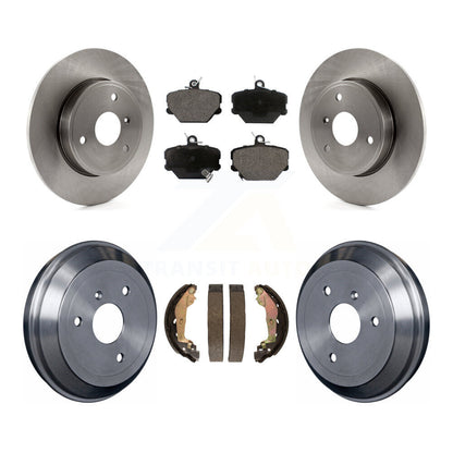 Rotors de frein à disque avant et arrière, plaquettes semi-métalliques et Kit de tambour pour Smart Fortwo