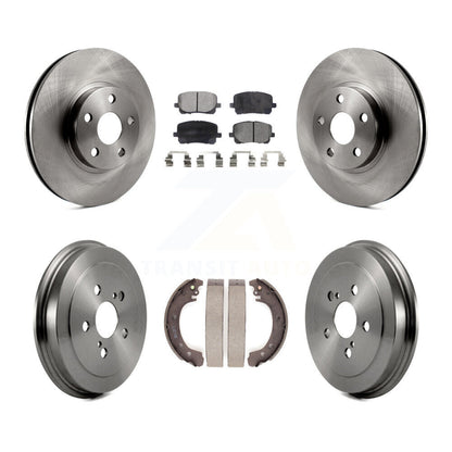 Rotors de frein à disque avant et arrière, plaquettes semi-métalliques et Kit de tambour pour Toyota Corolla
