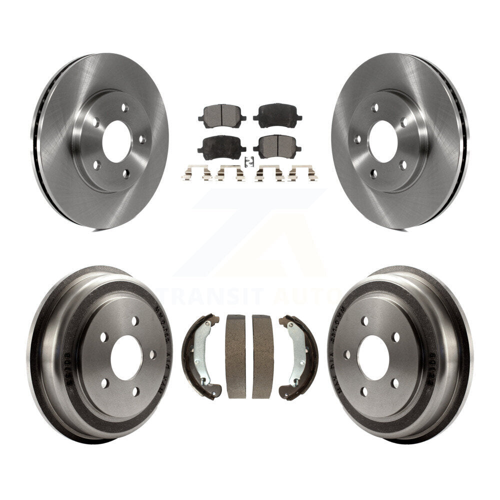 Rotors de frein à disque avant et arrière, plaquettes semi-métalliques et Kit de tambour pour Chevrolet HHR