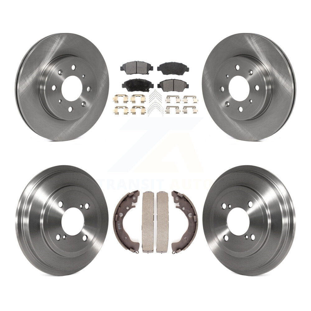 Rotor de frein à disque avant et arrière, Kit de plaquettes et de tambour semi-métalliques pour Honda Fi 2015 – 2020