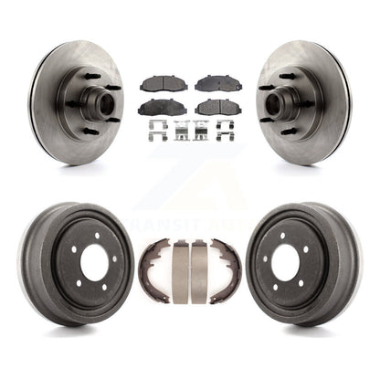 Rotors de frein à disque avant et arrière, plaquettes semi-métalliques et Kit de tambour pour Ford F-150